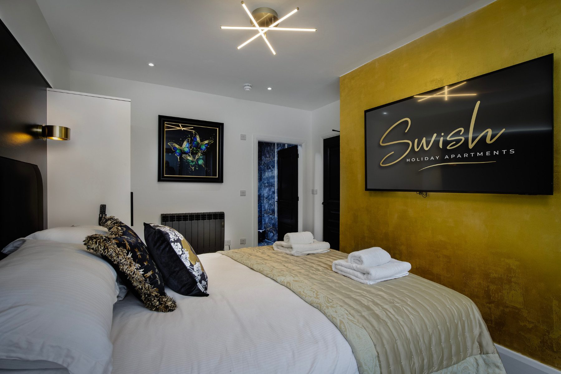 swish apartments bedroom
